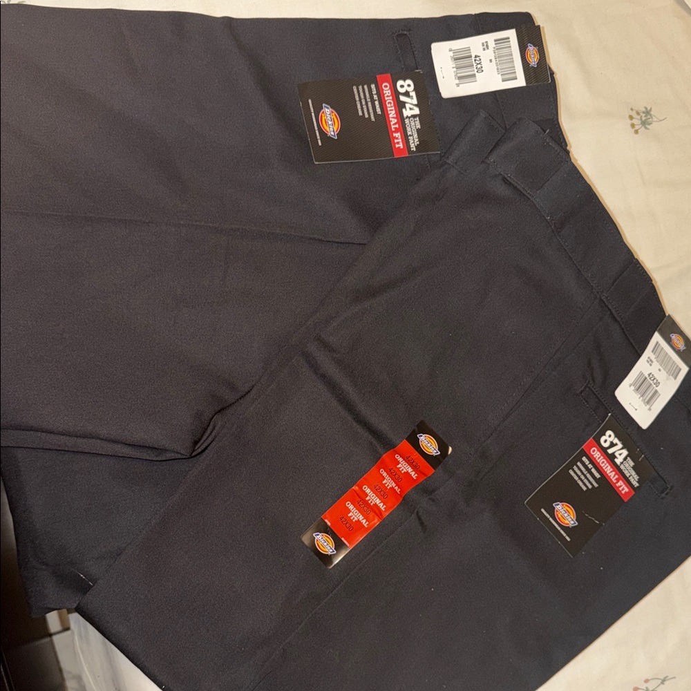 3 Pairs of Dickies 874 Original Fit Work Pants - Black